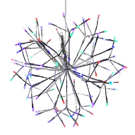 Celebrations Celebrations Platinum LED Multi Shimmer Sphere 16 in. Hanging Decor LED16SHSSMUTWA